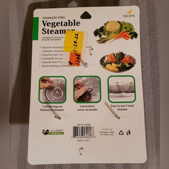 Stainless Steel Fruit & Vegetable Steamer by Culinary Fresh - Picture 8 of 9